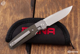 Enrique Pena Custom Caballero Front Flipper, Micarta, 2.75" Hand Rubbed