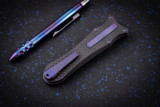 Hawk Knives Deadlock Carbon Fiber Purple Accents 3.5" Dagger