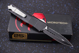 Microtech Combat Troodon OTF Automatic Knife 3.8" Dagger Black Serrated 142-3 (Preowned)