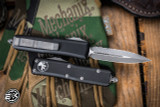 Microtech UTX-85 OTF Automatic Knife 3.1" Dagger Apocalyptic Stonewash Serrated 232-12AP