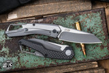 Kershaw Reverb Manual Folding Carabiner Knife G10/Carbon Fiber Overlay 2.5" 8Cr13MoV Drop Point Two-Tone 1220