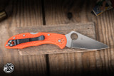 Spyderco Delica 4 Flat Ground Knife Orange FRN 2.9" Satin C11FPOR