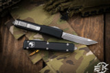 Microtech Ultratech OTF Automatic Knife 3.4" Tanto Apocalyptic Stonewash Serrated 123-11AP