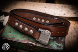 Marfione Custom "APIS" Men's Belt Brown Buffalo Leather w/ Titanium Bronzed Hardware