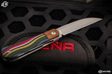 Enrique Pena Swayback Front Flipper Micarta 2.6" Hand Rubbed (2021 USN G12)