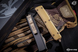 Microtech Ultratech Tan G10 OTF Automatic Knife 3.4" Apocalyptic Bronze Drop Point 121-13APGTTAS