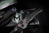 Heretic Knives "Wraith" Auto CF Bolster 3.6" Black Drop Point H000-4A-T