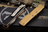 Microtech UTX-85 Tan G10 OTF Auto Knife  Tanto 3" Apocalyptic SW 233-10APGTTAS