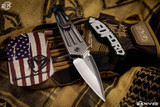 Medford Nosferatu Auto Knife Tumbled Titanium/Flamed Clip 3.5" S35VN Tumbled Spike