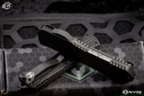 Heretic Knives Manticore E Black OTF Automatic Knife 3" Black Dagger H028-4A-T