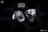 Borka Blades Silver Skull Ring "F Off" Engraved .925 Silver Size 10