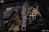 Microtech/Borka Blades SBD Carbon Fiber Fixed Blade Knife 4" DLC Dagger, Kydex Sheath 201-1DLCS
