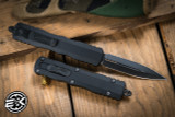 Microtech Dirac Delta Shadow OTF Automatic 3.75" Dagger Serrated DLC 227-3DLCTSH