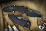 Microtech/Borka Blades Stitch Automatic Folding Knife DLC Shadow 3.75" DLC Serrated 169-3DLCTSH 