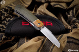 Enrique Pena Custom Front Flipper Green Micarta 2.6" Satin