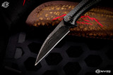 Jerry Moen Custom Mongoose DLC Titanium Snake (3.6" Damasteel Mirror DLC)