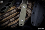 Blackside Customs P7 (Phase 7) OD Green G10, 3.5" Dagger Green Cerakote