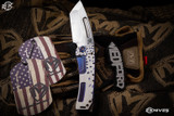 Medford Marauder-H Folding Knife Violet "Falling Leaf" Ti 3.75" S35VN Tumbled Tanto