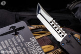 Microtech/Marfione Custom "Combat Troodon" OTF Automatic Blue Accents 3.8" Hellhound Mirror Polish