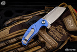 Kizer Vanguard Mini Sheepdog C01C Flipper Knife Blue G10 2.6" Satin