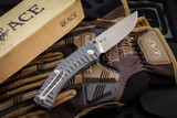 GiantMouse ACE Iona Folding Knife Gray Milled G10 2.9" M390 Stonewash (PREOWNED)