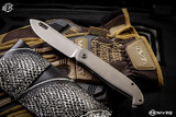 Kevin Foster "Jelly" Front Flipper Titanium Blasted, 3.5" Hand Rubbed