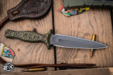 RMJ Tactical Raider Dagger Fixed Blade Knife Dirty Olive G10 5.5" CPM-3V Tungsten