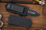 Microtech Exocet Money Clip OTF Knife Cali-Legal 1.9" Dagger Serrated Black  157-3T