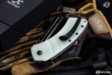 Kansept Knives XL Korvid Jade G10 Liner Lock Knife  (3.5" Cleaver Black)