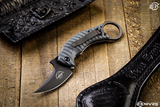 Bastinelli Knives Mako Folder Knife Gray G10 Textured 2.6" Black Stonewash