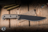 Bastinelli Knives Silence Fixed Blade Knife Micarta 7" Black