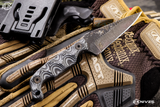 Stroup Knives Custom "MINI" Fixed Blade Knife Black/Grey G10 3" 1095 Carved Pike MINI-B/DGL-G10-S