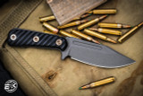RMJ Tactical "UCAP" Black G10 Fixed Blade Knife 4" Nitro V Tungsten