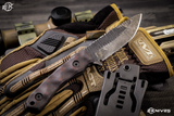 Stroup Knives Custom GP2 Fixed Blade Knife Black/Red G10 3.5" 1095 Carved Drop Point GP2-B/DRL-G10-S
