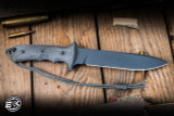 Chris Reeve Knives Green Beret Fixed Blade Knife Canvas Micarta, 7" MagnaCut Spear Point Black  GB7-1000