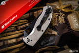 Spyderco Tenacious Titanium Folder Liner Lock Knife 3.4" Black Drop Point (Preowned)