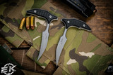 Microtech Bastinelli "Double Bee" Push Dagger Knives Black G10 2.5" Bead Blast Serrated 218D-9GTBKS