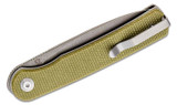 CIVIVI Stylum Front Flipper/Slip Joint Knife Olive Green Micarta 2.9" Stonewash C20010B-B