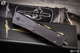 Marfione Custom "Combat Troodon" Dagger Relief OTF Automatic 3.8" DLC Satin Tanto Star Grind