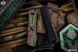 Heretic Knives Manticore S "Awesome 80's" Camo Carbon OTF Automatic Knife 2.6" DLC Black Bowie H022B-6A-CF80s
