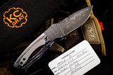 KC Gray "Mod-0" Flipper Camo Carbon 3" Snake Skin San Mai