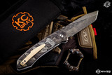 KC Gray "Tokage" Carbon Fiber 3.75" Galactic Bacon Damascus