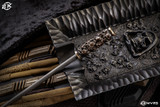 Bastinelli Knives Titanium Hair Chopstick Spike 6.5" Bronzed "Tube" Crypt Skulls