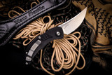 Microtech/Bastinelli "Brachial" Automatic Folding Knife Black 3.75" Persian Stonewash 268A-10 (Preowned)