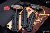 RMJ Tactical 3V Syndicate "Akuto" Hyena Brown G10 Push Dagger 3V Cerakote