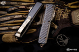 Microtech Ultratech OTF Automatic Knife Carbon Fiber 3.4" Dagger Bronze Apocalyptic 122-13APCFS