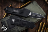 Microtech Mini Troodon OTF Automatic Knife 1.9" Dagger Black Serrated -Cali Legal 238-3T