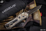 Hogue Knives Compound OTF Automatic Knife Dark Earth G-Mascus G10 3.5" Tanto Black 34027