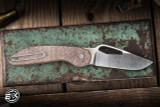 Luft Concepts Avant  Folding Knife Brown Micarta 3.3" Satin M390