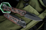 Heretic Knives "Wraith" Automatic Knife DLC/Orange Camo Carbon Fiber 3.6" Drop Point DLC H000-6A-ORCF